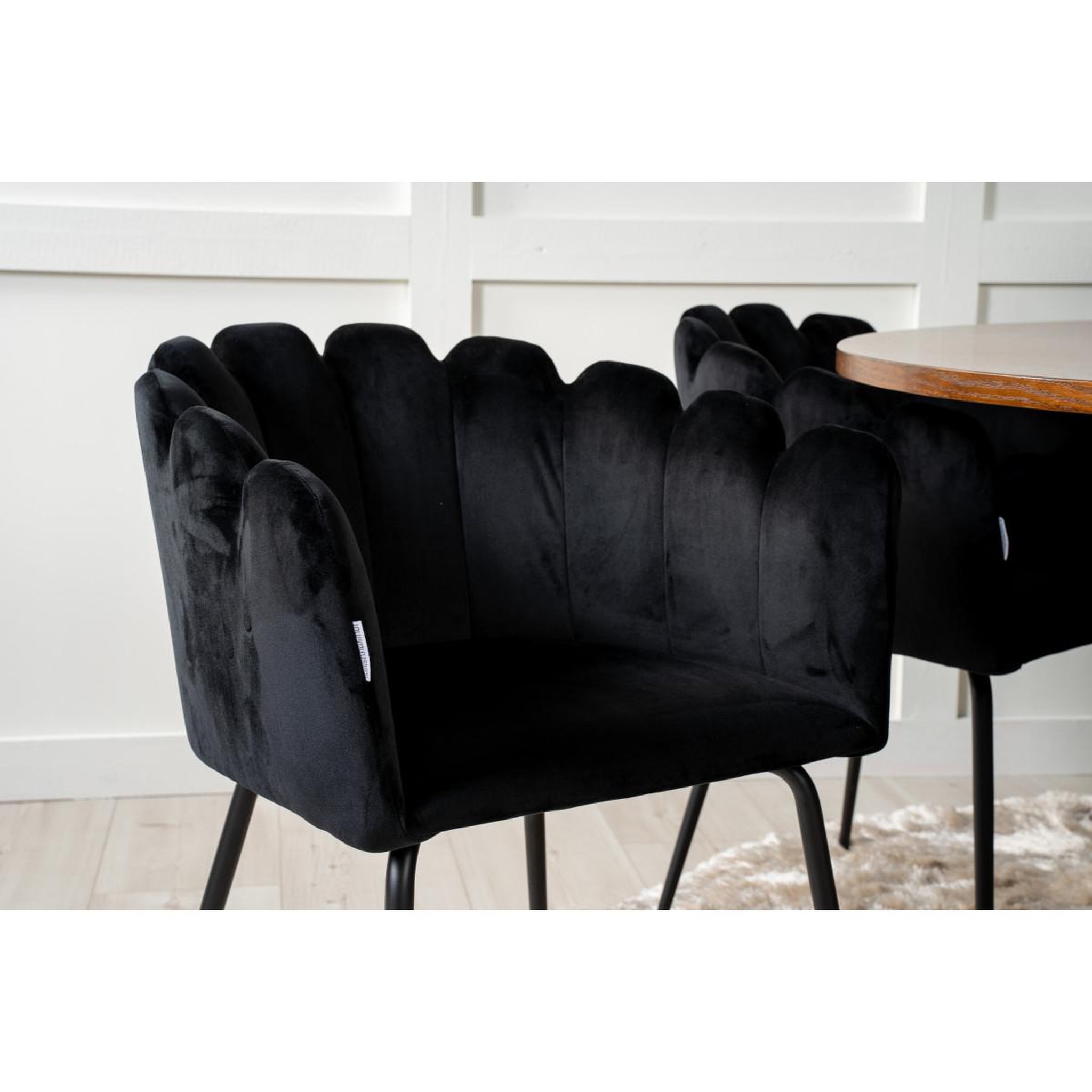 Voir la diapositive 5 : Paris Prix Ensemble table à manger & 6 chaises  copenhagen & limhamn  140cm noir & marron
