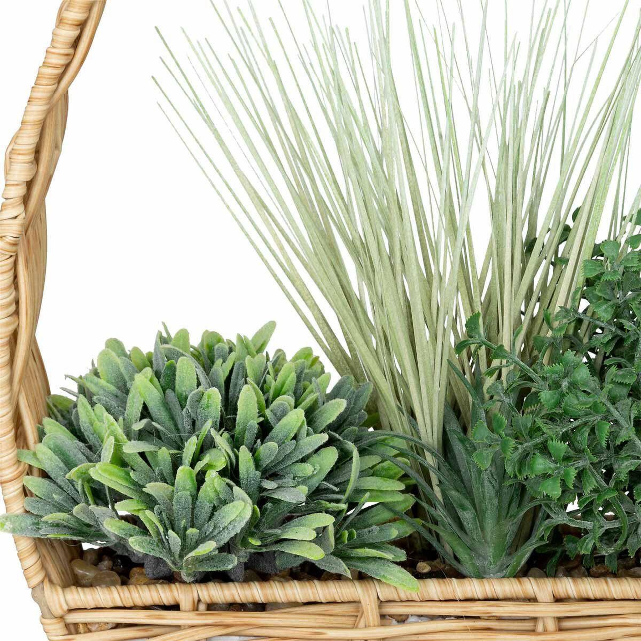 Voir la diapositive 2 : ATMOSPHERA Plante artificielle à suspendre  garden  40cm beige