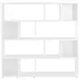 VIDAXL Bibliotheque/Separateur de piece Blanc brillant 105x24x102 cm