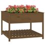 Voir la diapositive 4 : VIDAXL Jardiniere et etagere Marron miel 111,5x111,5x81 cm Bois de pin
