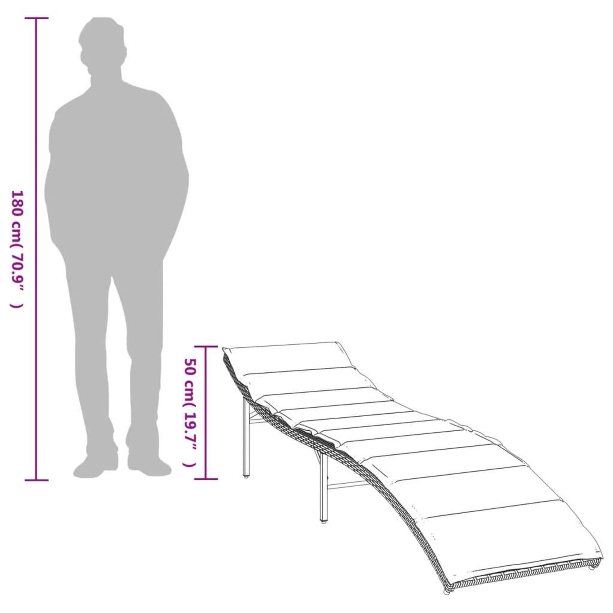 Voir la diapositive 6 : VIDAXL Chaises longues lot de 2 avec table noir resine tressee