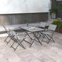 Voir la diapositive 2 : OUTSUNNY Ensemble salon de jardin 5 pièces pliables 4 chaises et table