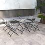 Voir la diapositive 2 : OUTSUNNY Ensemble salon de jardin 5 pièces pliables 4 chaises et table