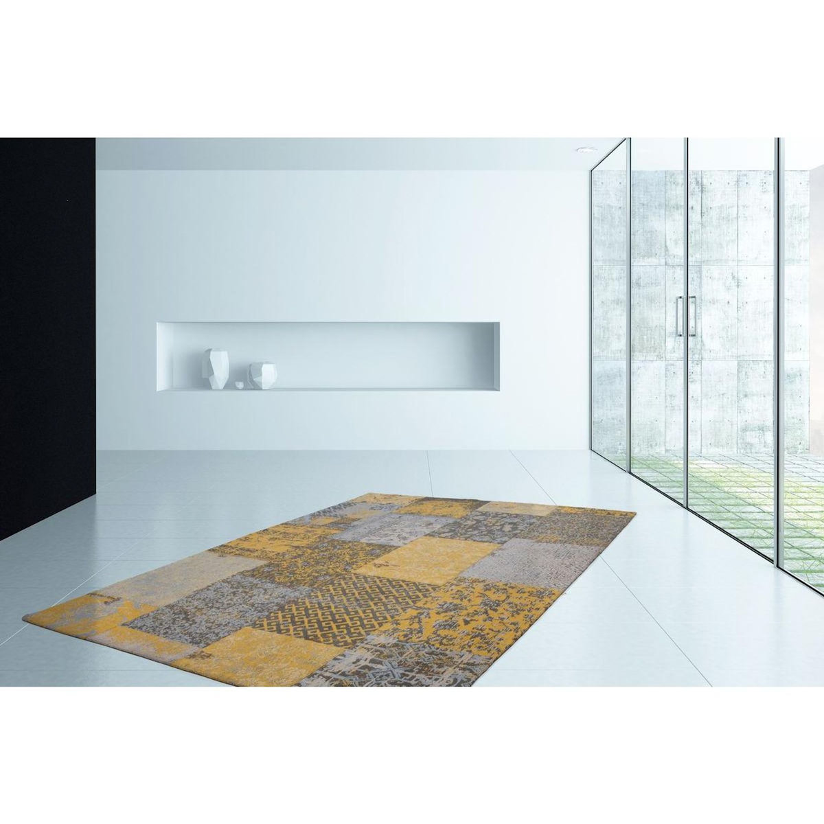 Paris Prix Tapis Tissé Vintage Patchwork  Symphony  Or