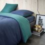 Voir la diapositive 1 : TODAY Parure housse de couette unie en microfibre bicolore et réversible EMERAUDE