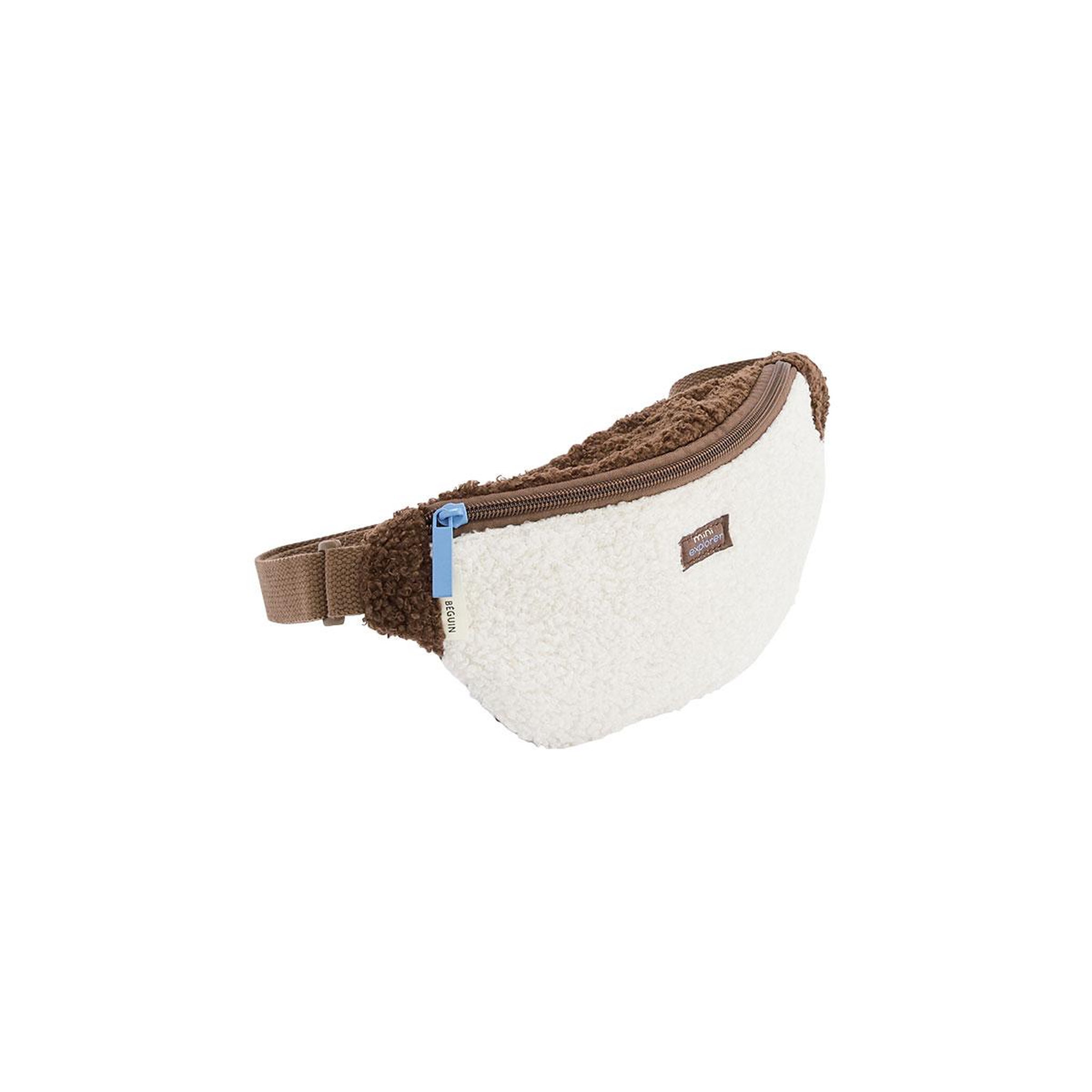 Petit Béguin Sac banane enfant en sherpa cracotte. Coloris disponibles : Marron