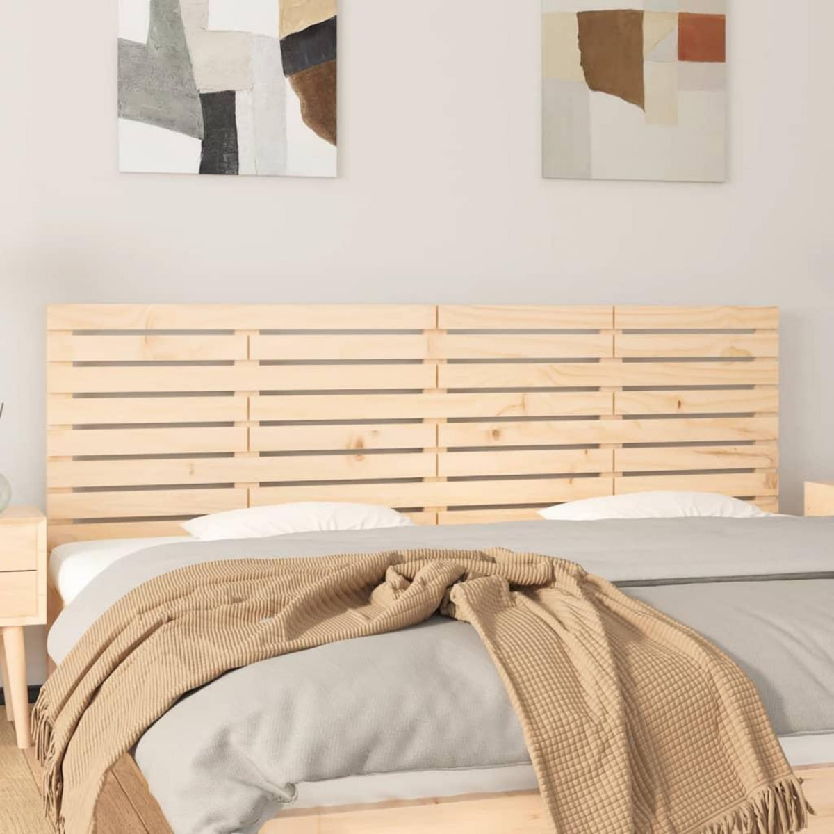 VIDAXL Tete de lit murale 206x3x63 cm Bois massif de pin