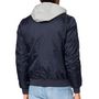 Voir la diapositive 2 : Schott Bomber Bleu Homme Schott Bombers Capuche Amovible En Jersey Schott OREGON-KAK