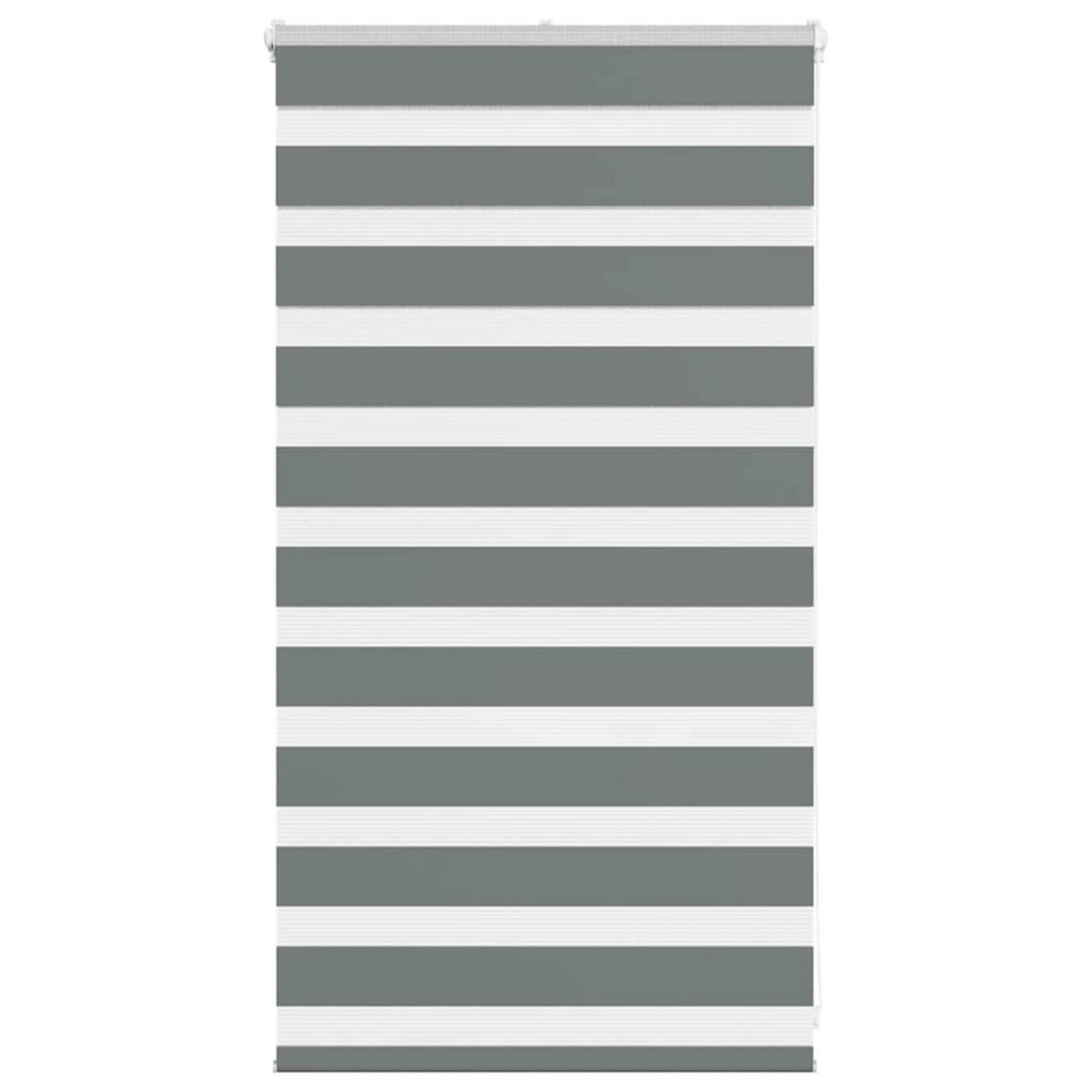 VIDAXL Store zebre gris fonce largeur du tissu 65,9 cm polyester