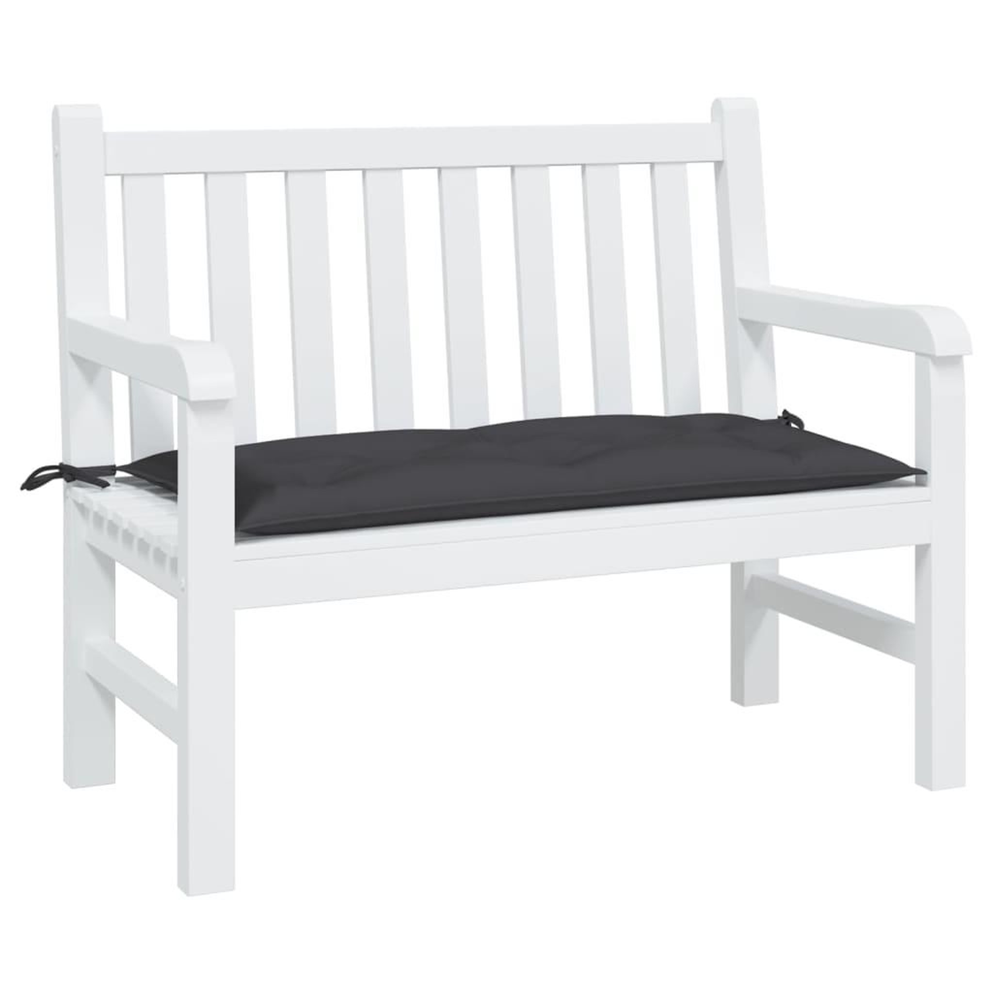 VIDAXL Coussin de banc de jardin noir 100x50x7 cm tissu oxford