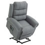 Voir la diapositive 1 : HOMCOM Fauteuil de massage fauteuil releveur électrique inclinaison réglable repose-pied ajustable lin gris chiné