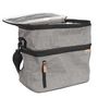 Voir la diapositive 3 : Paris Prix Sac Lunch Double  Zippé  28cm Gris