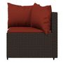 Voir la diapositive 5 : VIDAXL Canapes d'angle de jardin et coussins2pcs marron resine tressee