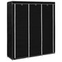 Voir la diapositive 1 : VIDAXL Armoire avec compartiments et barres Noir 150x45x175 cm Tissu