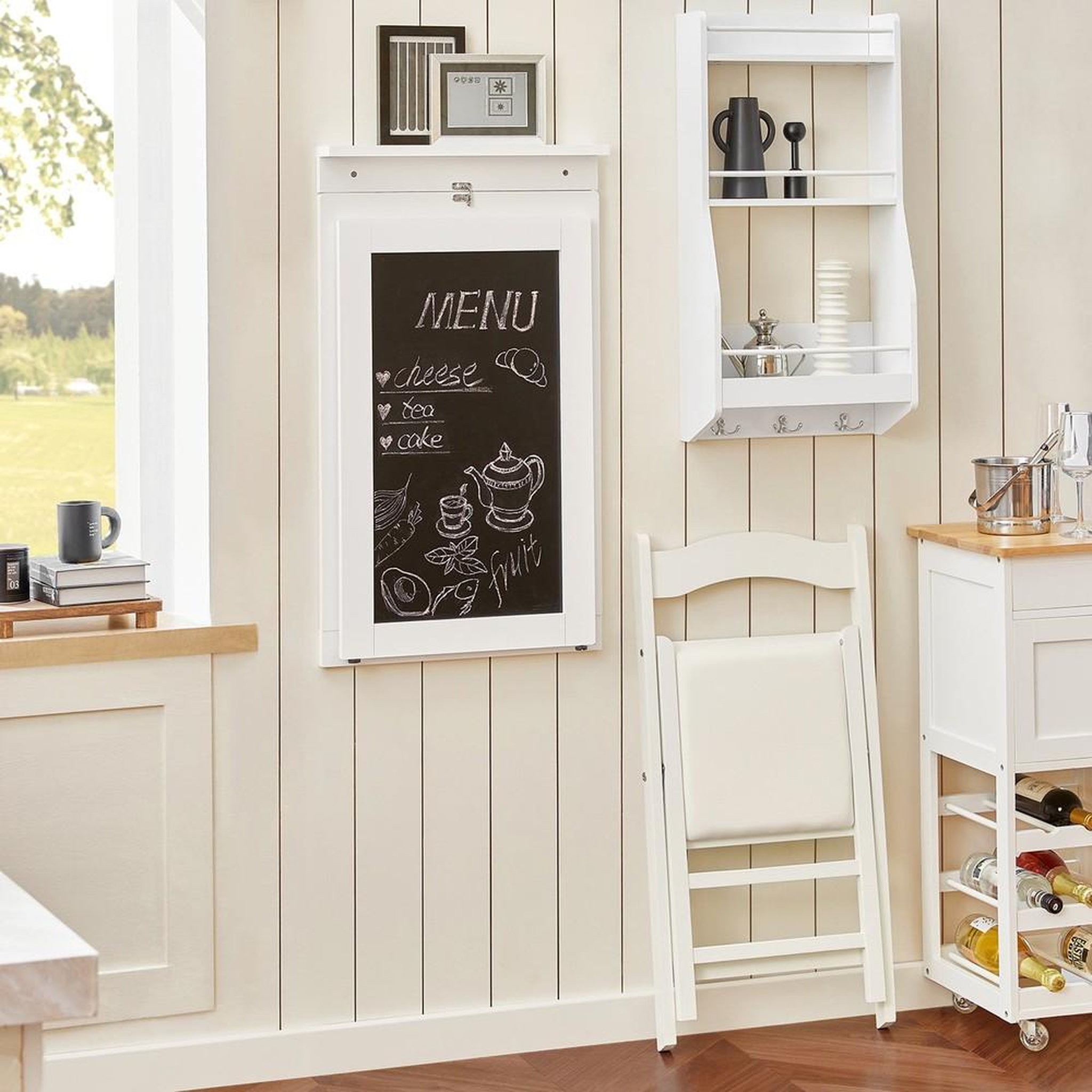 Voir la diapositive 5 : SOBUY SoBuy - Table murale pliante à une porte - Fonctionnel - FWT20