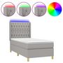 Voir la diapositive 2 : VIDAXL Sommier a lattes de lit matelas LED Gris clair 80x200cm Tissu