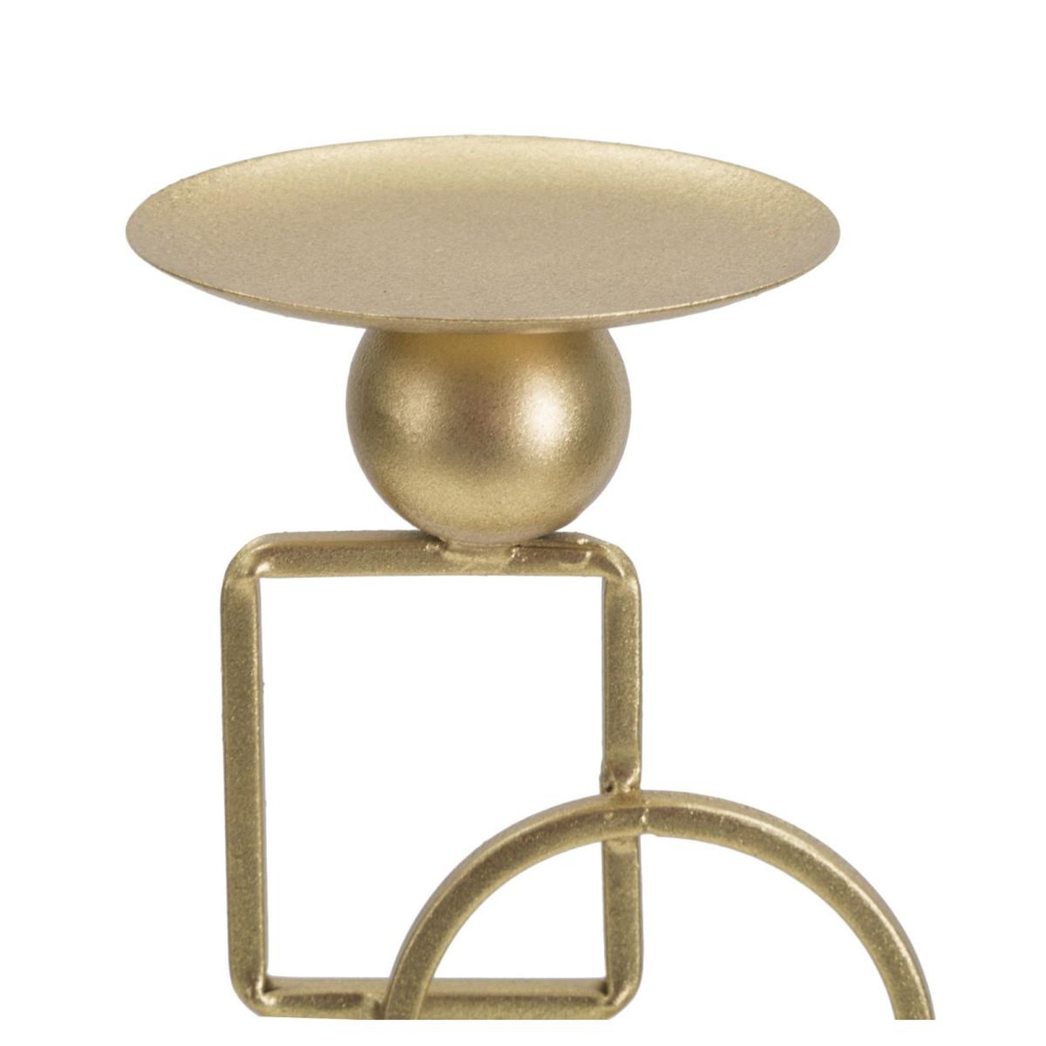 Voir la diapositive 2 : Paris Prix Bougeoir design en métal  marie  31cm or