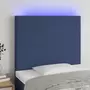 VIDAXL Tete de lit a LED Bleu 90x5x118/128 cm Tissu