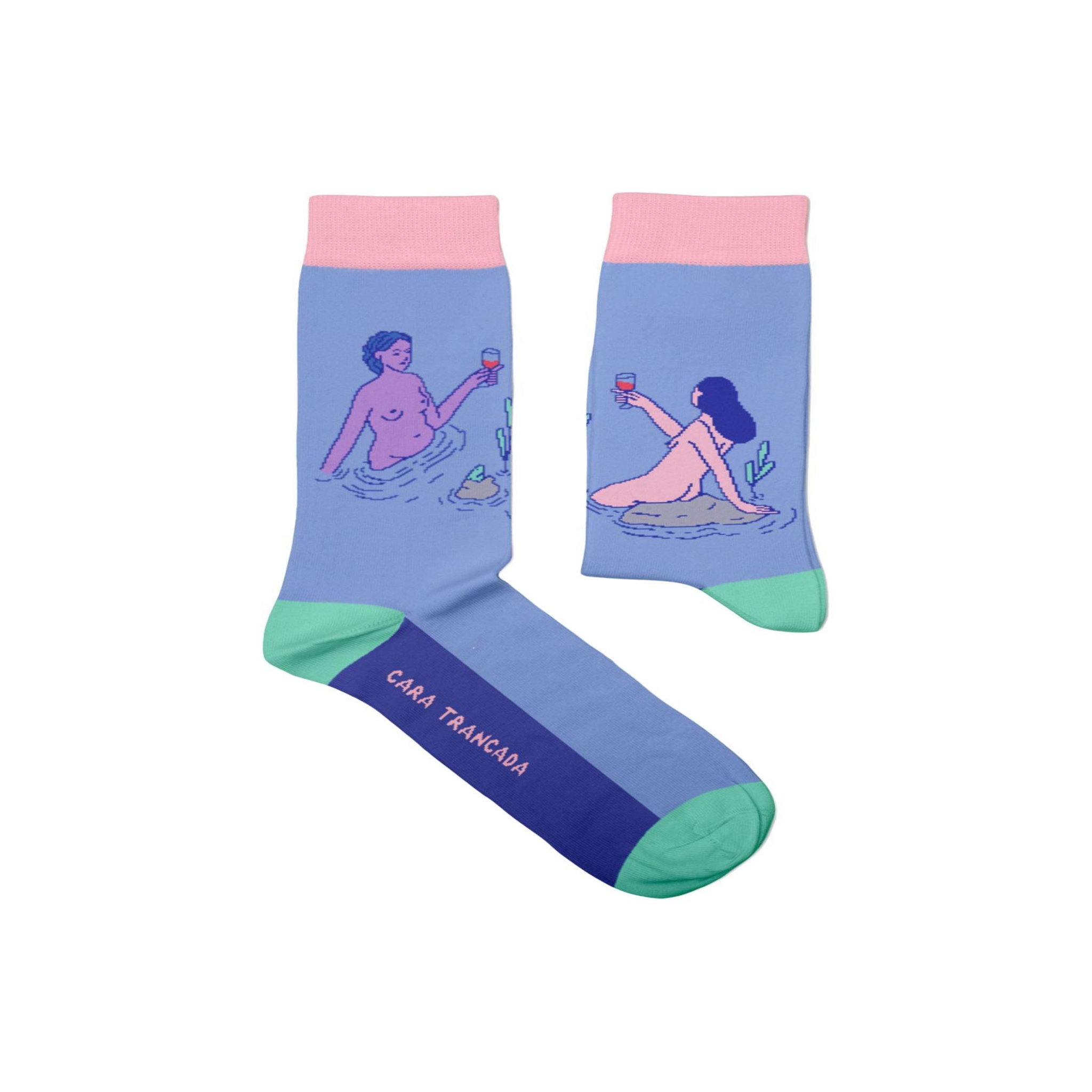 SOCK AFFAIRS Chaussettes coton bio conversations, cara trancada