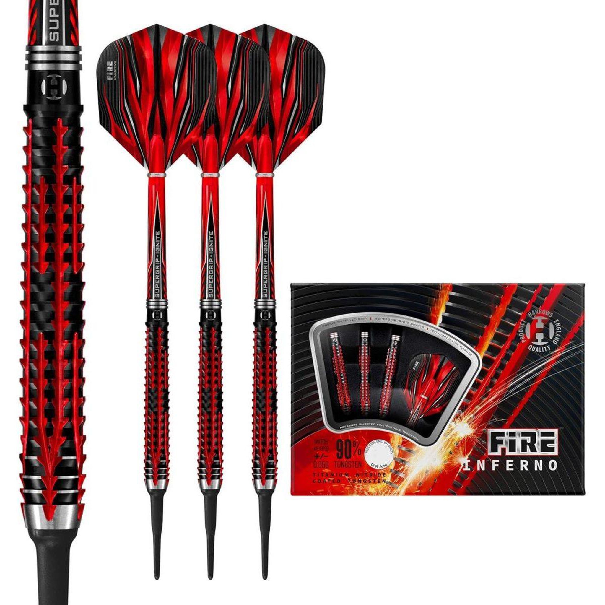 Harrows Fléchettes fire inferno 90 soft 20g r