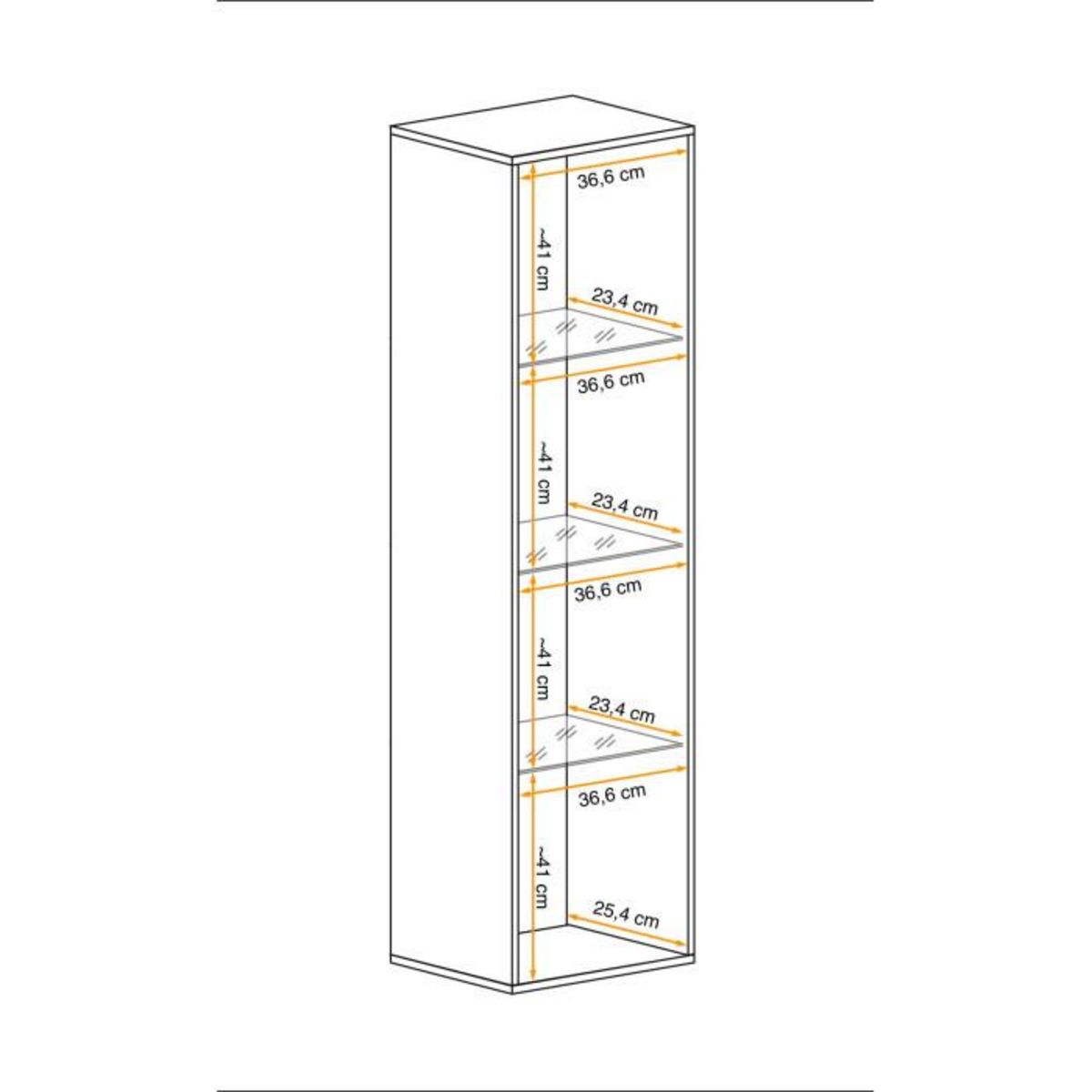 Paris Prix Vitrine LED Murale Design  Fly II  170cm Blanc & Noir