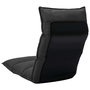 Voir la diapositive 4 : VIDAXL Chaise pliable de sol Noir Tissu