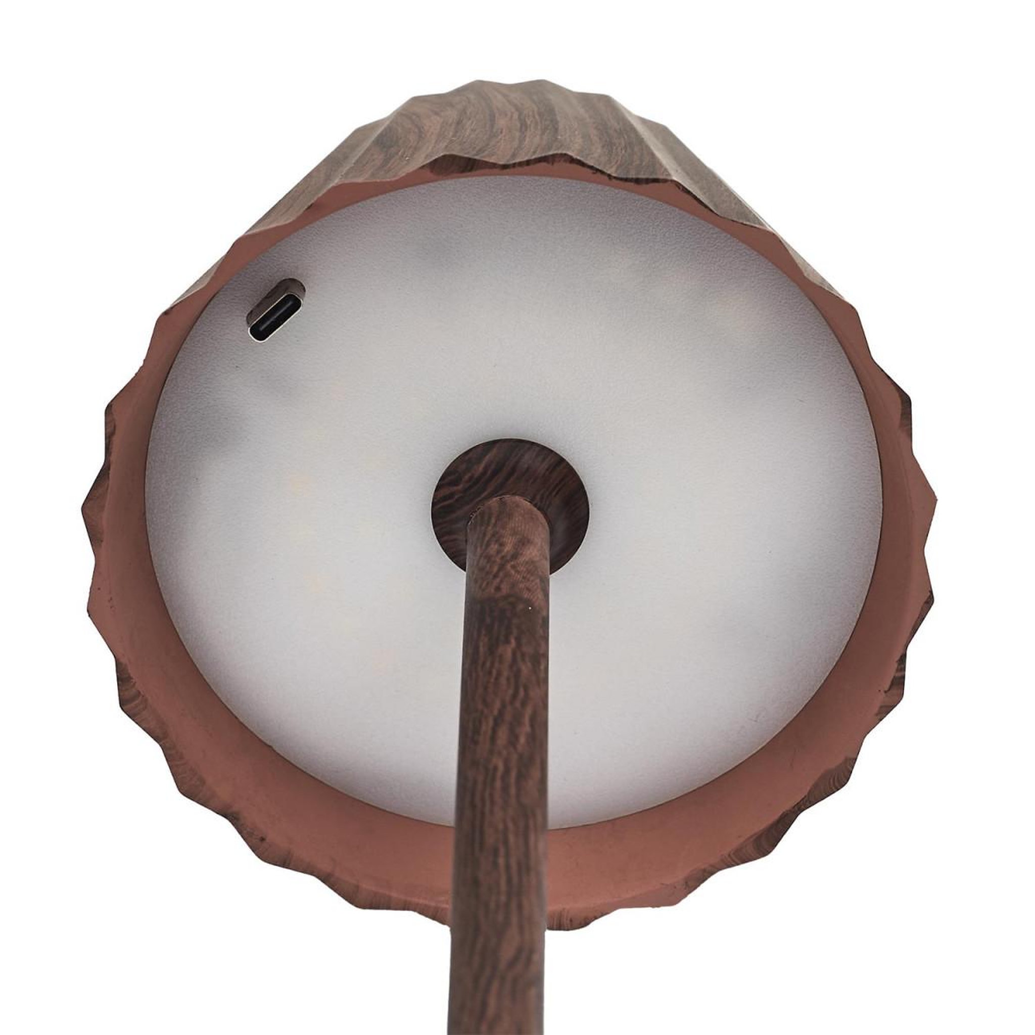 Voir la diapositive 4 : The Home Deco Factory Lampe à poser tactile effet bois  alana  36cm marron
