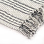 Voir la diapositive 4 : VIDAXL Couverture coton a rayures 125x150 cm Gris et Blanc