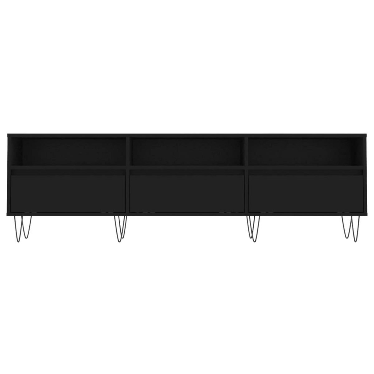 VIDAXL Meuble TV noir 150x30x44,5 cm bois d'ingenierie