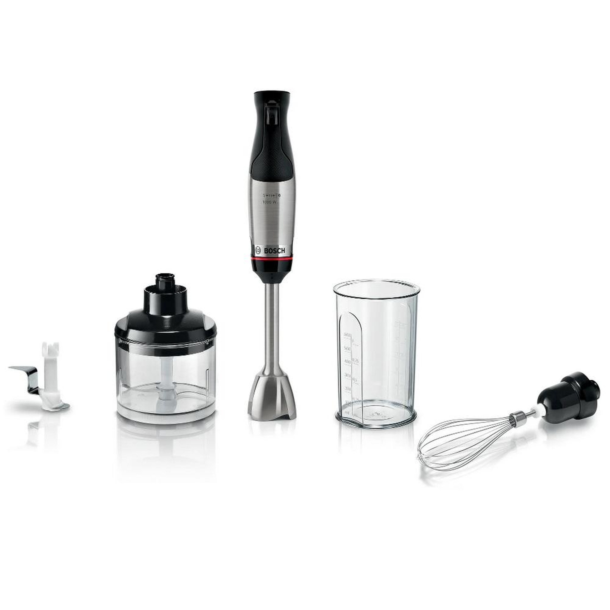Voir la diapositive 2 : BOSCH Mixeur plongeant multifonction 1000w inox/noir - msm6m622