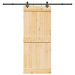 VIDAXL Porte coulissante et kit de quincaillerie 85x210 cm pin massif