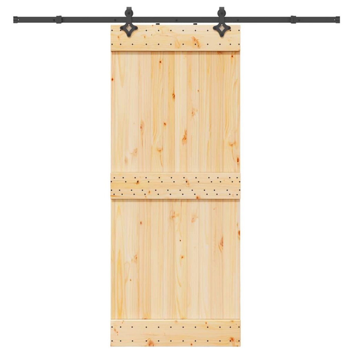 VIDAXL Porte coulissante et kit de quincaillerie 85x210 cm pin massif