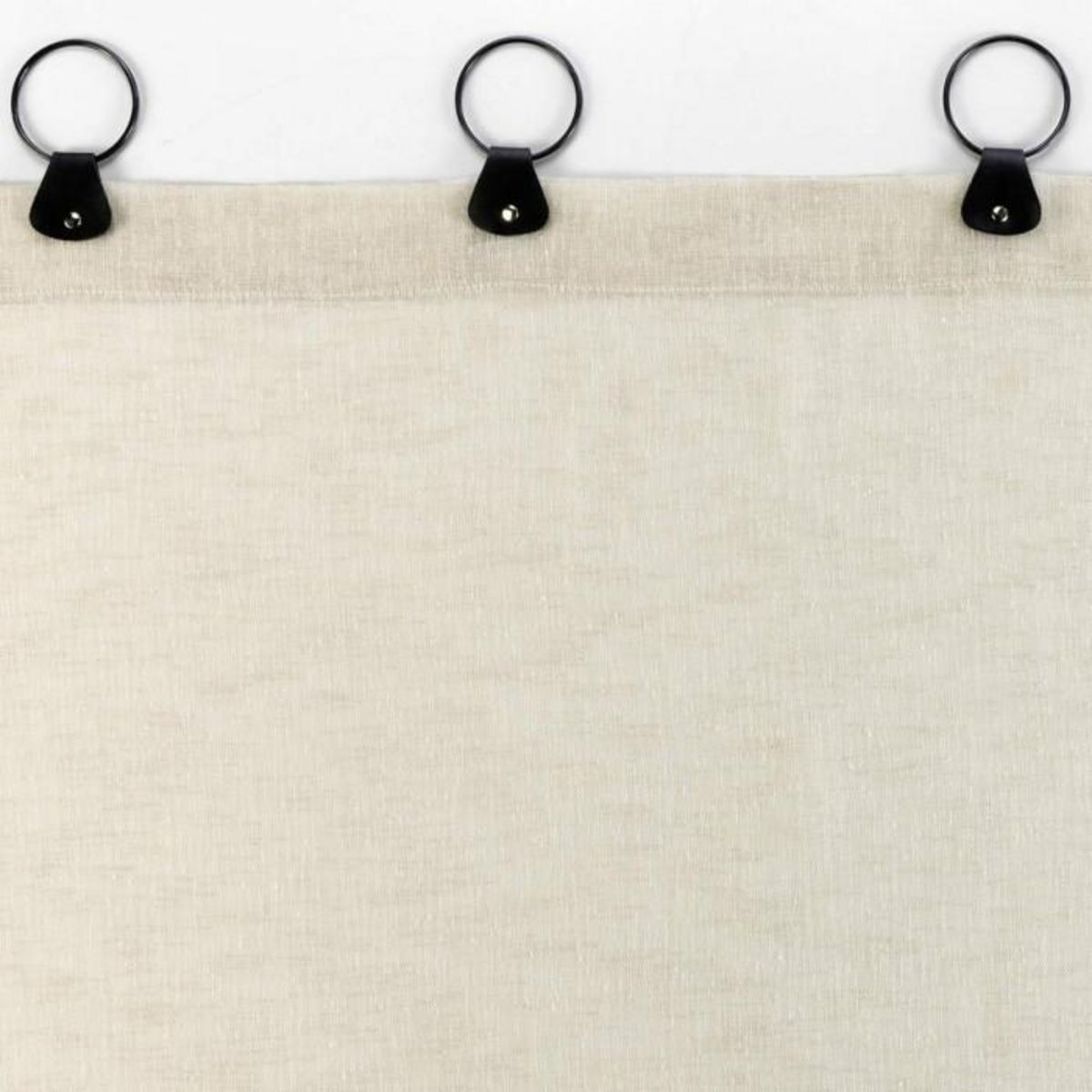 Paris Prix Rideau Voilage à Anneaux  Linka  140x240cm Naturel
