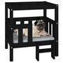 Voir la diapositive 4 : VIDAXL Lit pour chien Noir 65,5x43x70 cm Bois de pin solide