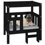 Voir la diapositive 4 : VIDAXL Lit pour chien Noir 65,5x43x70 cm Bois de pin solide