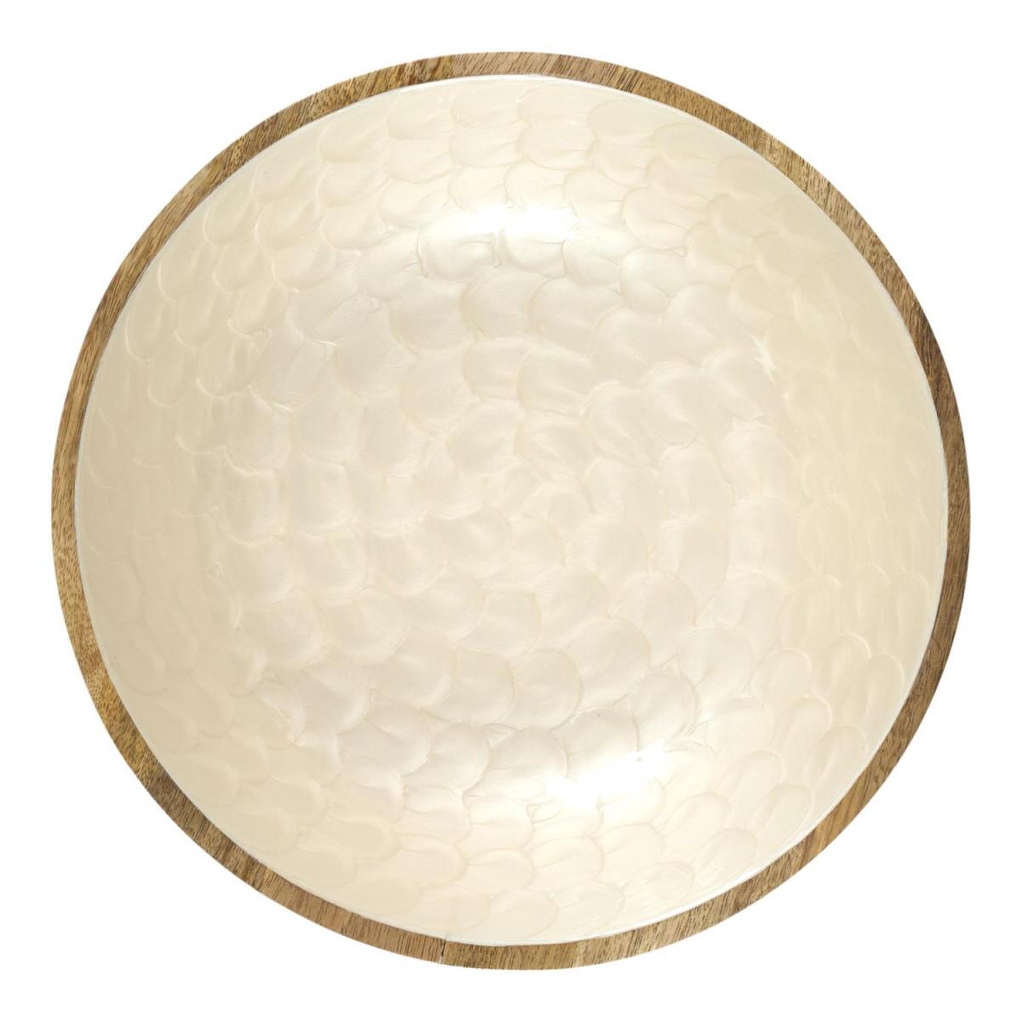 Voir la diapositive 2 : The Home Deco Factory Saladier en bois  nerina  33cm beige