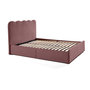 Voir la diapositive 1 : BEST MOBILIER Kahlo - lit coffre - 140x190 - en velours - sommier inclus