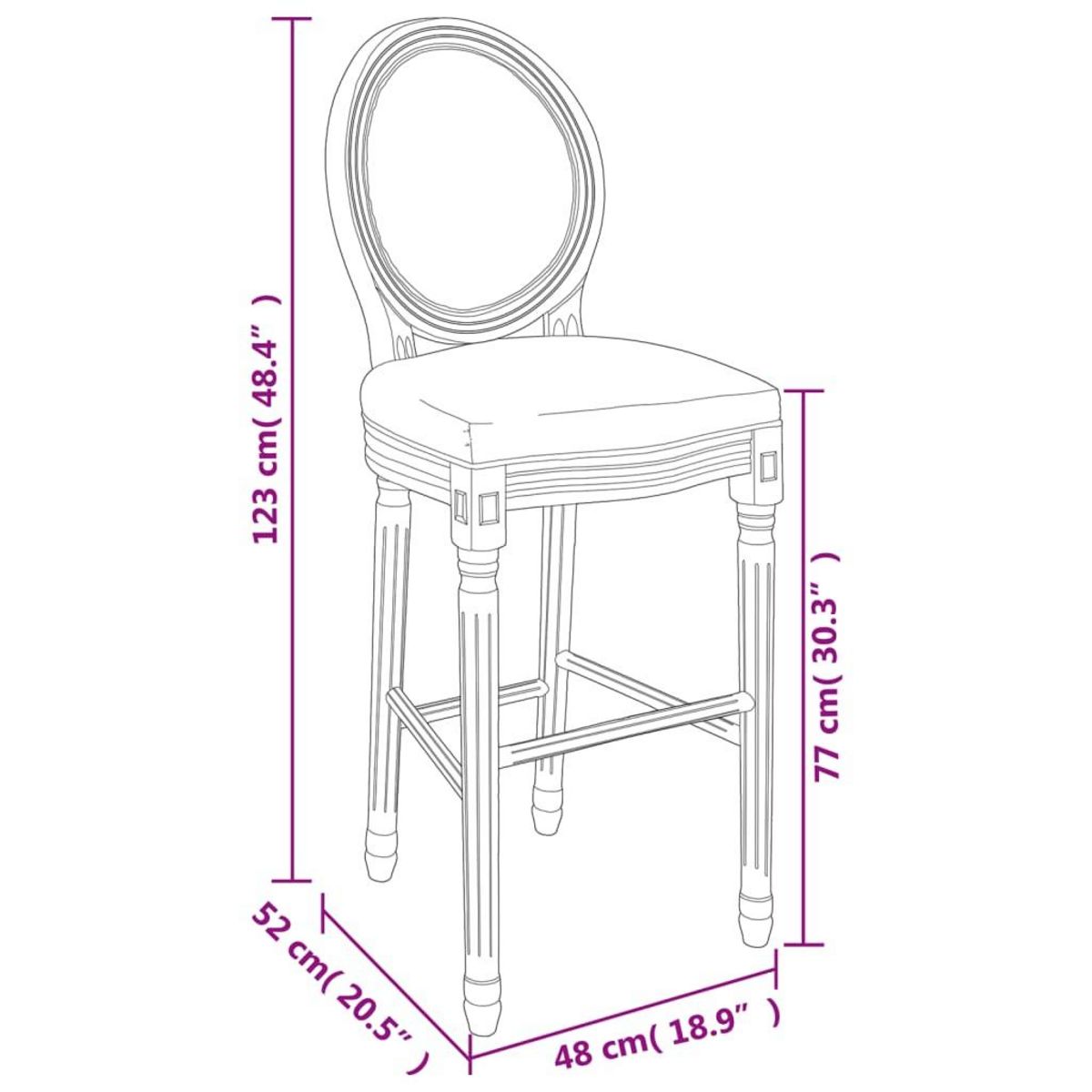 VIDAXL Tabourets de bar lot de 2 blanc lin