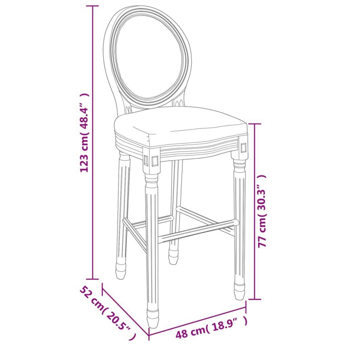 VIDAXL Tabourets de bar lot de 2 blanc lin