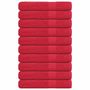 Voir la diapositive 1 : VIDAXL Serviettes de sauna 10 pcs rouge 80x200 cm 360 g m² 100% coton