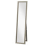 Voir la diapositive 5 : HOMCOM Miroir sur pied et mural rectangulaire dim. 37L x 40l x 157H cm aspect bois gris