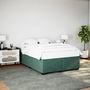 Voir la diapositive 1 : VIDAXL Cadre de lit sans matelas vert fonce 160x200 cm velours