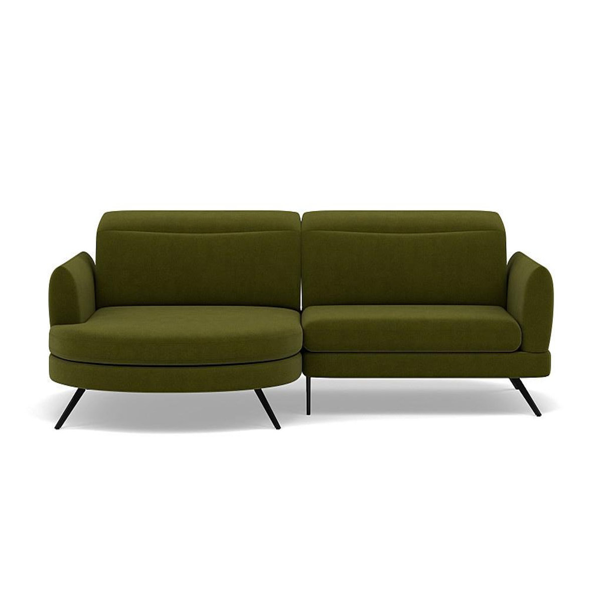 LISA DESIGN Terry - canapé d'angle gauche 4 places avec têtières réglables en tissu texturé