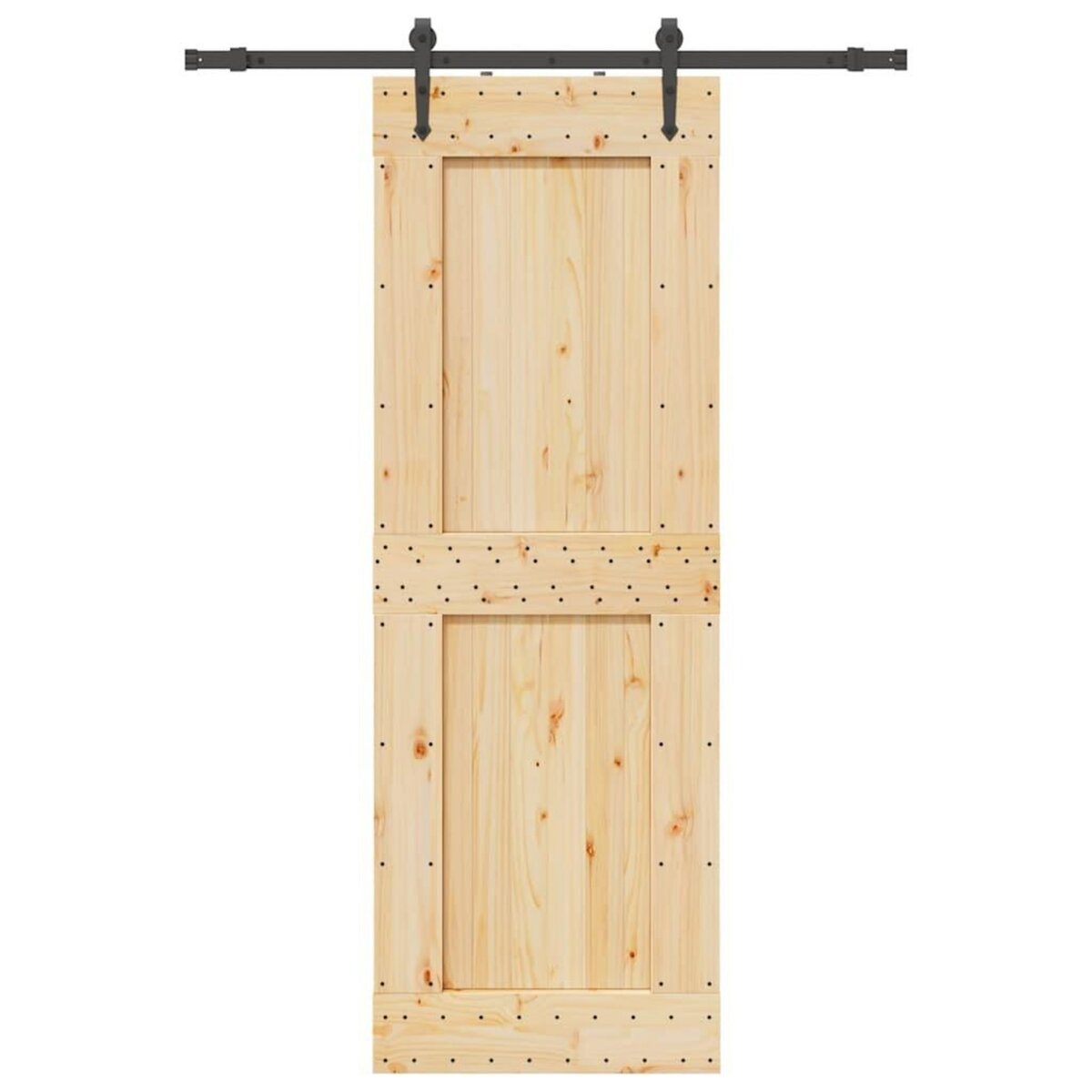 VIDAXL Porte coulissante et kit de quincaillerie 80x210 cm pin massif