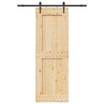 VIDAXL Porte coulissante et kit de quincaillerie 80x210 cm pin massif