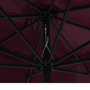 Voir la diapositive 5 : VIDAXL Parasol de jardin avec mat en metal 390 cm rouge bordeaux