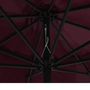 Voir la diapositive 5 : VIDAXL Parasol de jardin avec mat en metal 390 cm rouge bordeaux