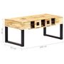 Voir la diapositive 6 : VIDAXL Table basse Style cassette 100x52x45 cm Bois de manguier massif