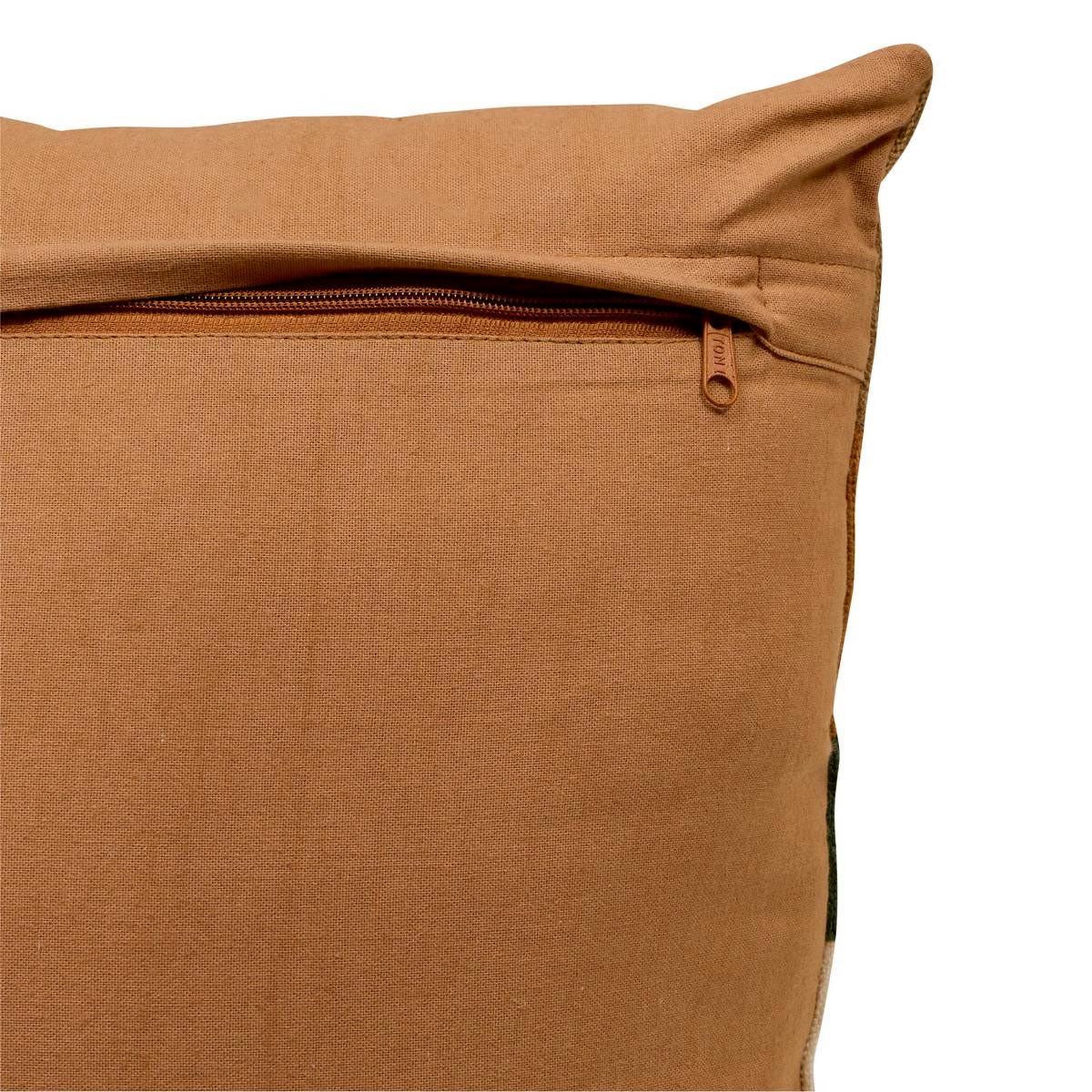 Voir la diapositive 3 : ATMOSPHERA Coussin déco brodé  hary  45x45cm caramel