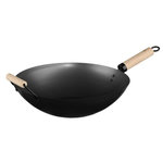 FIVE Wok en Acier & Manche en Bois  Tio  35cm Noir